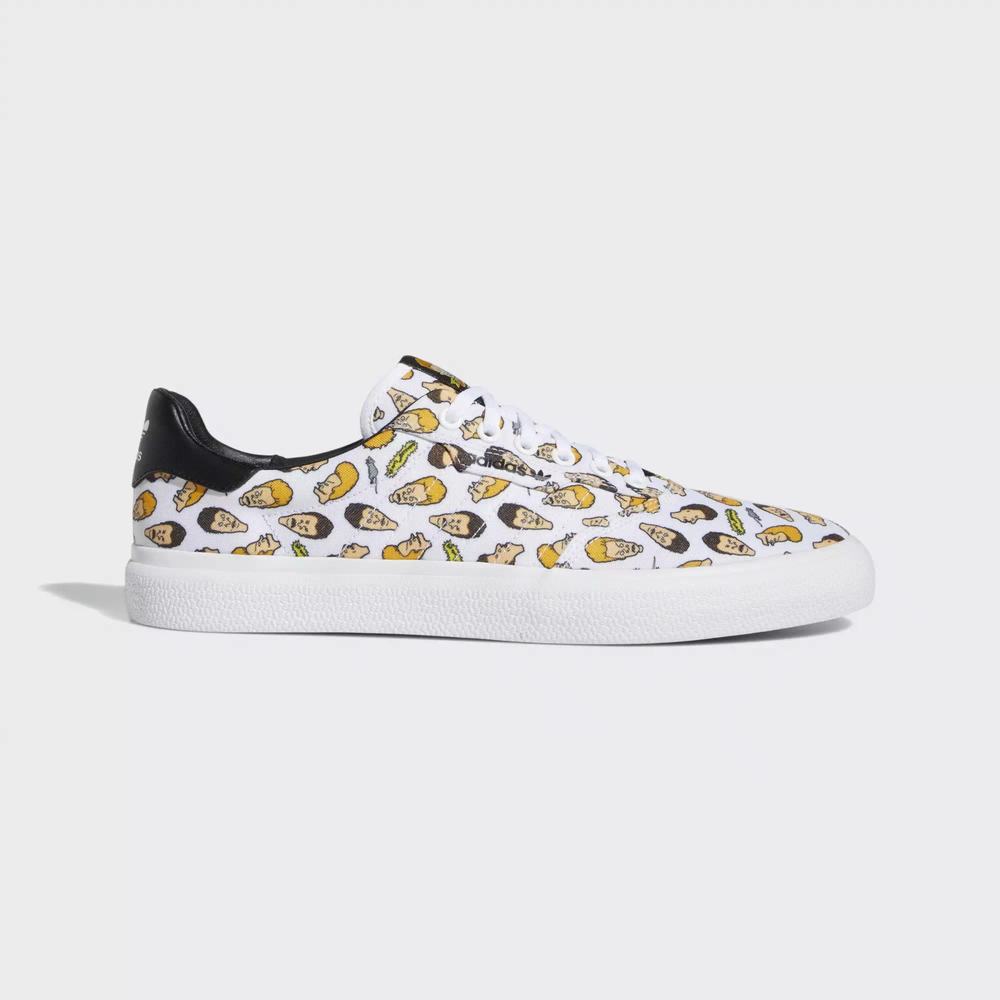 Adidas 3MC Vulc Beavis and Butthead Tenis Para Skate Blancos Para Hombre (MX-25450)